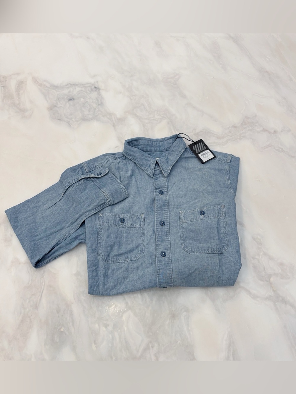 Buck Mason Men’s Japanese Chambray Station Shirt Size Large New